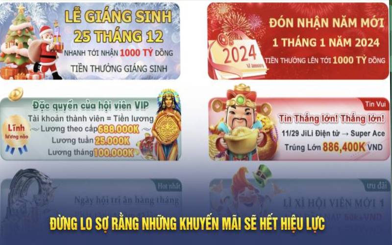 Đừng lo sợ rằng những khuyến mãi sẽ hết hiệu lực